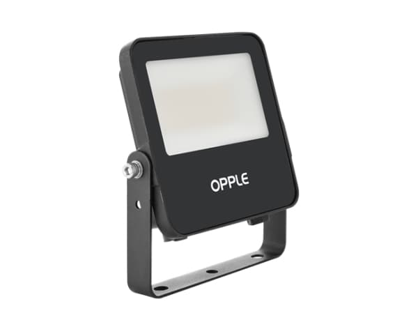 OPPLE Lighting LEDFlood-E3 Re144-30W-830-BL, Svart, IP66, Gjuten aluminium, Polykarbonat, Härdat glas, I, IK07, 1 m