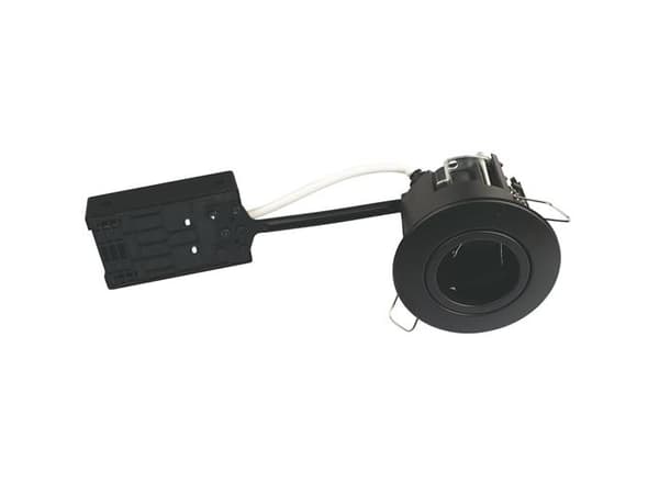 Luna Combi install 230V GU10 IP44 Mat Sort Rund