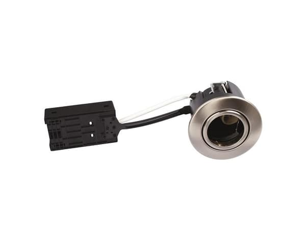 Luna Snabbinstallation 230V GU10 IP44 SS316 Borstat stål Rund.