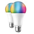 Miniatyrbild 1 av 3: PACK 2 ANSLUTNA AMPULER A60 E27 800LM 9W RGB+CCT D60*H118