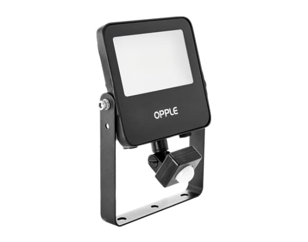 OPPLE Lighting Re144-10W-840-BL-MD, Sort, IP65, Aluminium, Polykarbonat (PC), Herdet glass, I, IK07, 1 m