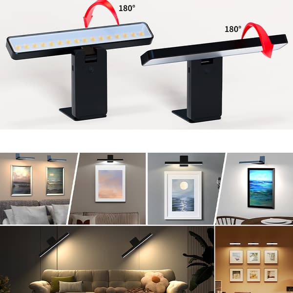 INF Avtakbar Vegglampe T100 CW med Fjernkontroll Sort