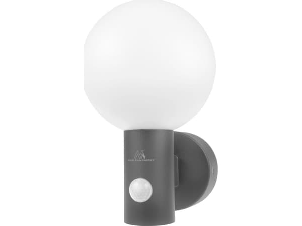 Maclean LED-lampe med bevegelsessensor, PIR-bevegelsessensor, svart, 15W, IP65, 1600lm, nøytral hvit farge (4000K) MCE515 B