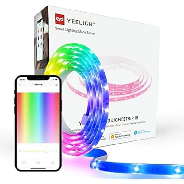 LED-ljusremsa - YEELIGHT - 1S - 2 m - Alexa-kompatibel - RGB - Ambilight Gaming Transparent, Vit