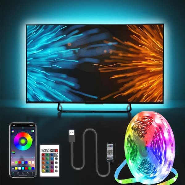 INF Smarte USB LED Strip Lights Music Sync APP-kontroll  15 m
