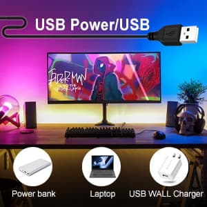 INF Smarte USB LED Strip Lights Music Sync APP-kontroll  3 m