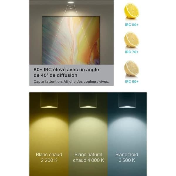 Wifi LED GU10 Toppkopplad L630 - Tapo - Multikolor 2200K-6500K - 3.7W - Kompatibel med Alexa/Google Home