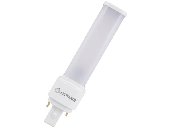 LEDVANCE Dulux - LED - form: D18 - glaserad finish - G24d-2 - 7 W (motsvarande 18 W) - klass E - svalt vitt ljus - 4000 K