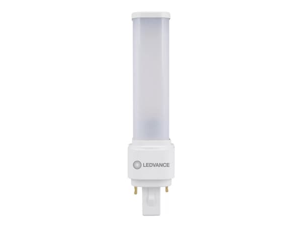 LEDVANCE Dulux - LED - form: D18 - glaserad finish - G24d-2 - 7 W (motsvarande 18 W) - klass E - svalt vitt ljus - 4000 K