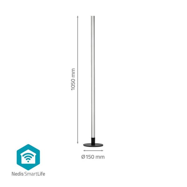 RGBIC 10W Smart Wifi Stämningslampa 180lm 2700-6500K Nedis Svart