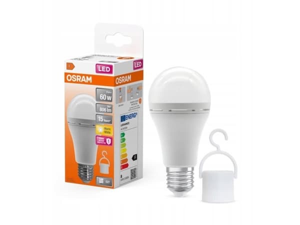 BULB LED E27 A60 8W 806LM 2700K RECHARG