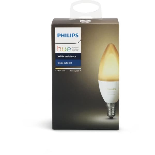 PHILIPS HUE Glödlampa Vit Ambiance-flamma - 6 W - E14