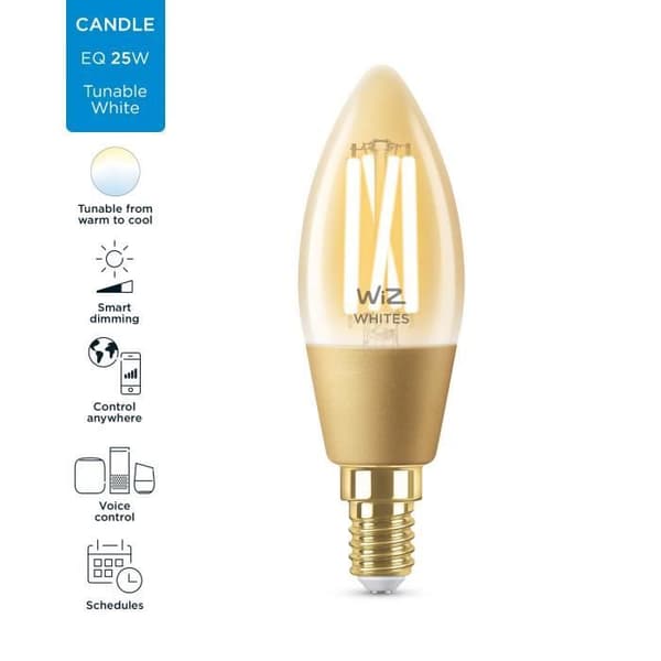 WiZ Flame-ansluten glödlampa Vit variabel E14 25W