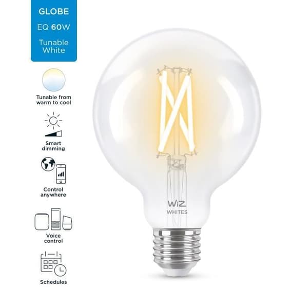 WiZ Globe 95 smart lampa variabel vit E27 60W