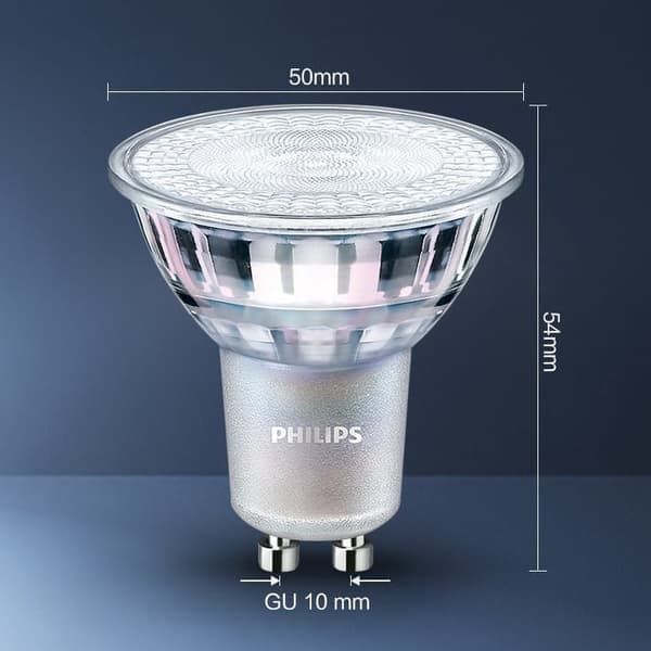 Philips 2-pack LED 3000K GU10 4.6W 36° icke-justerbart ljus