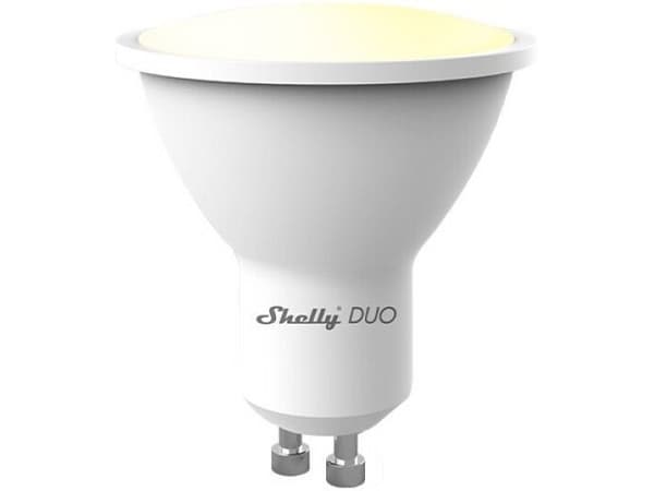 Shelly Duo - LED-spotlight - GU10 - 5 W - klass G - varmt till kallt vitt ljus - 2700-6500 K - matt