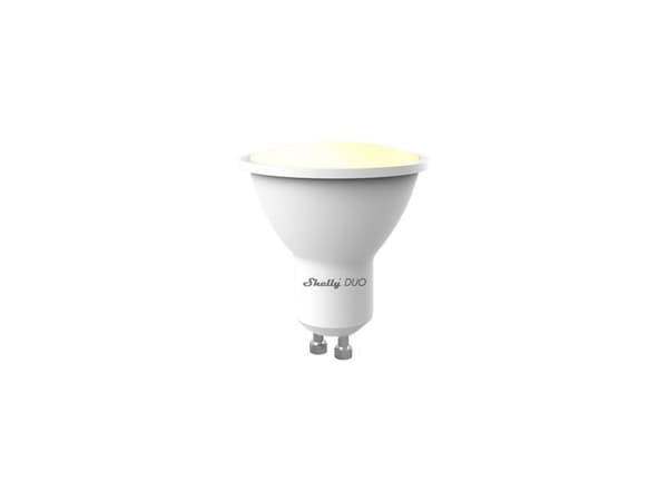 Shelly Duo - LED-spotlight - GU10 - 5 W - klass G - varmt till kallt vitt ljus - 2700-6500 K - matt