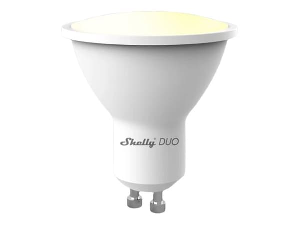 Shelly Duo - LED-spotlight - GU10 - 5 W - klass G - varmt till kallt vitt ljus - 2700-6500 K - matt