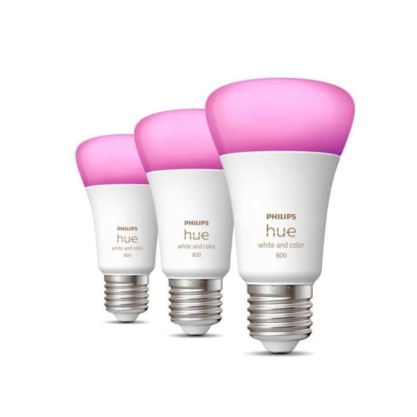 PHILIPS HUE WHITE AND COLOR AMBIANCE A60 - ANSLUTAD GLÖDA E27 - 800
