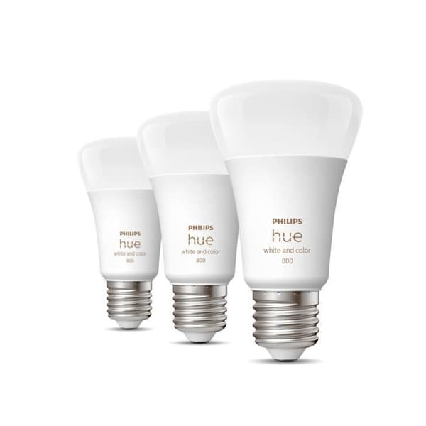 PHILIPS HUE WHITE AND COLOR AMBIANCE A60 - ANSLUTAD GLÖDA E27 - 800