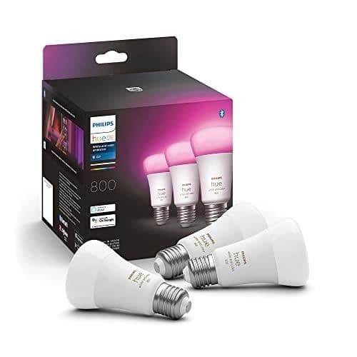PHILIPS HUE WHITE AND COLOR AMBIANCE A60 - ANSLUTAD GLÖDA E27 - 800