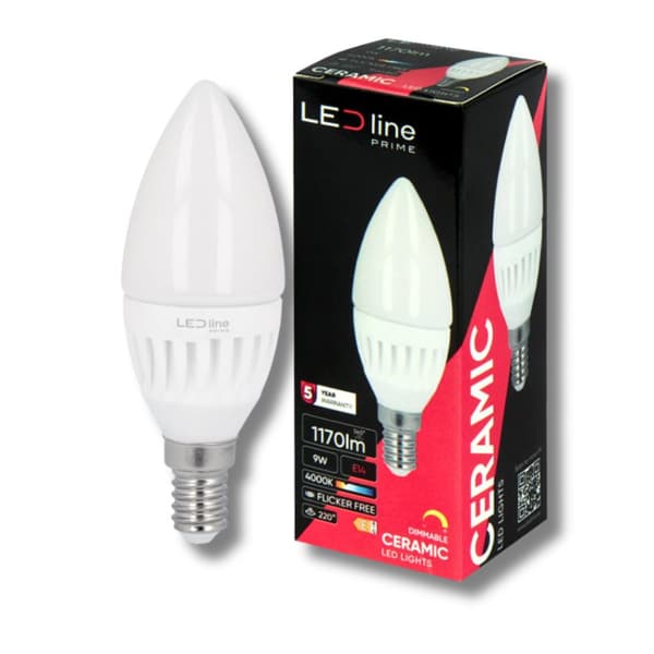LED-pære E14 9W 2700K VARM 1170lm DÆMPBAR KEARTE LED line PRIME