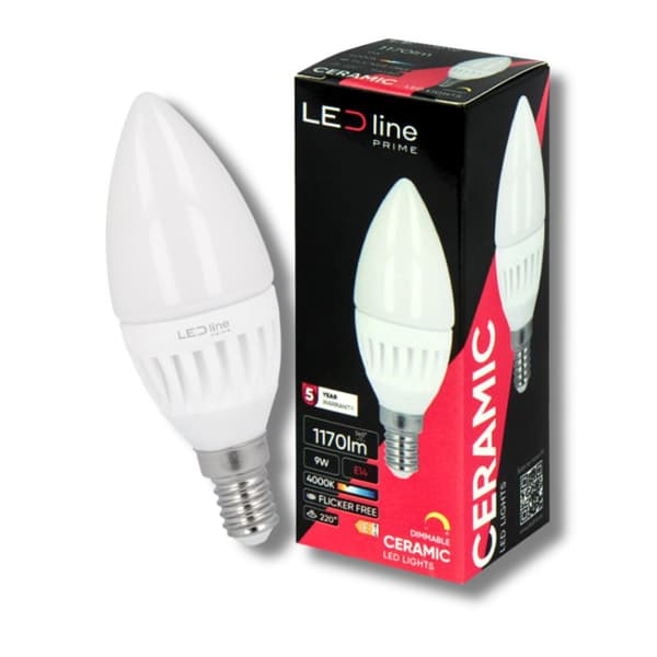 LED-pære E14 9W 2700K VARM 1170lm DÆMPBAR KEARTE LED line PRIME