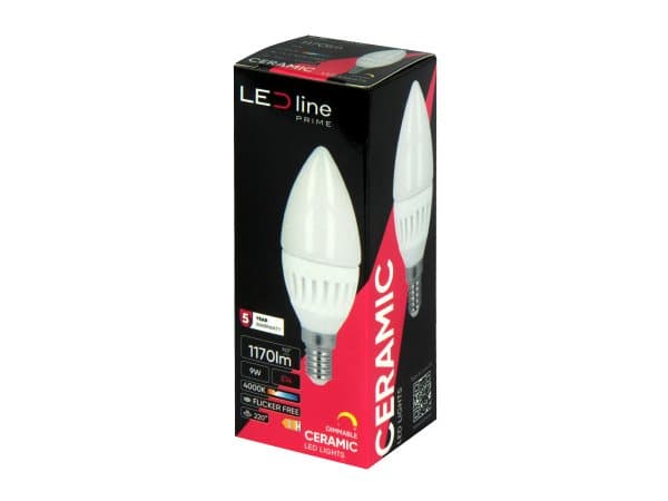 LED-lamppu E14 9W 4000K NEUTRAALI 1170lm HIMMENNETTÄVÄ LED-KYNTTILÄ