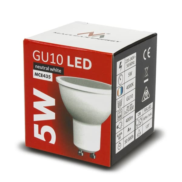 Maclean LED-lamppu, GU10, 5W 230V MCE435 NW, neutraalin valkoinen