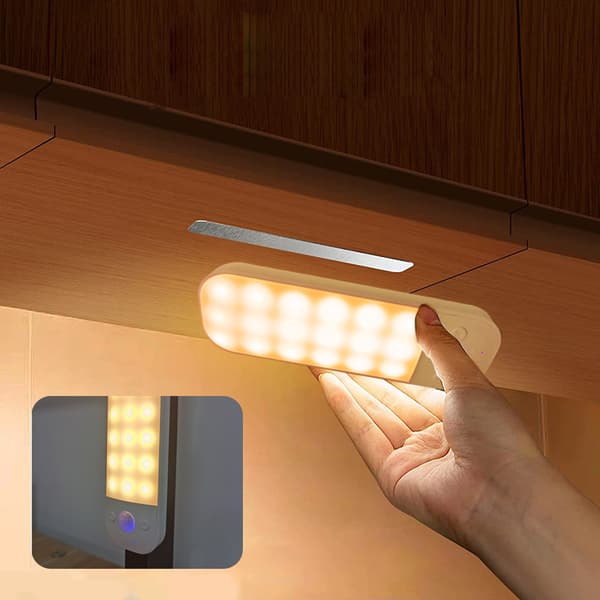 Uppladdningsbar LED-vägglampa med magnetfäste