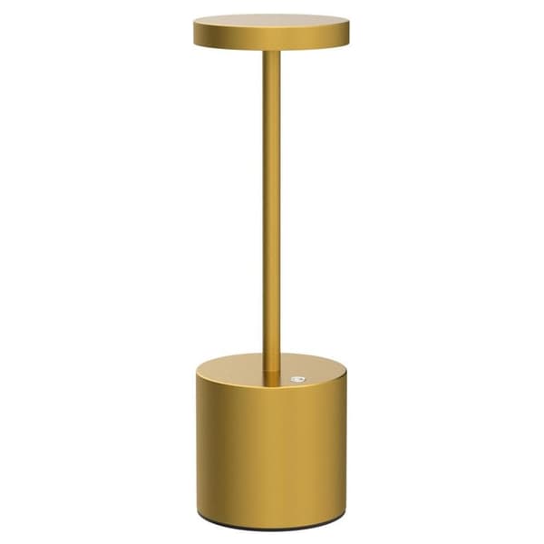 LED-bordlampe i aluminium med to lysniveauer og USB-opladning - Guld