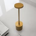 Miniatyrbillede 5 af 5: LED-bordlampe i aluminium med to lysniveauer og USB-opladning - Guld
