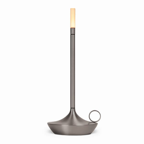 LED-bordlampe i aluminium med varmt hvidt lys og lysdæmper - Sølv