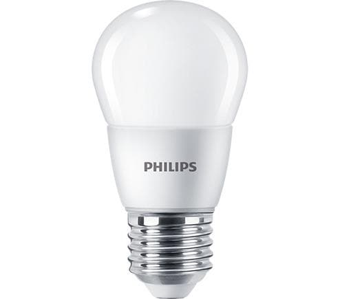 Philips - LED-glödlampa - form: P48 - glaserad finish - E27 - 7 W (motsvarande 60 W) - klass E - svalt vitt ljus - 4000 K