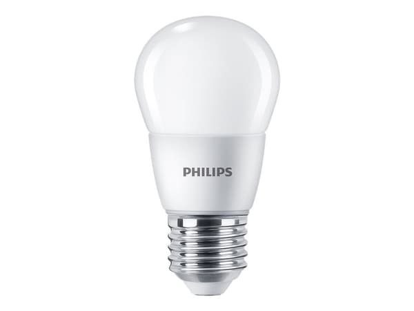 Philips - LED-glödlampa - form: P48 - glaserad finish - E27 - 7 W (motsvarande 60 W) - klass E - svalt vitt ljus - 4000 K