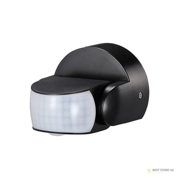 V-TAC Liiketunnistin Seinäkiinnike Musta 180°/360° IP65 VT-8093