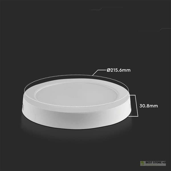 LED-panel V-TAC Ytmonterad Premium Downlight 18W Rund fi215 VT-60018 3000K 1850lm