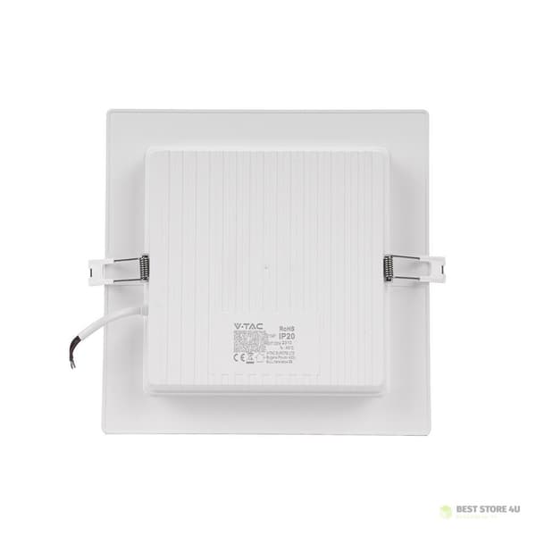 V-TAC LED-paneeli upotettava Premium-alasvalo 6W neliö 120x120 VT-61006 4000K 660lm