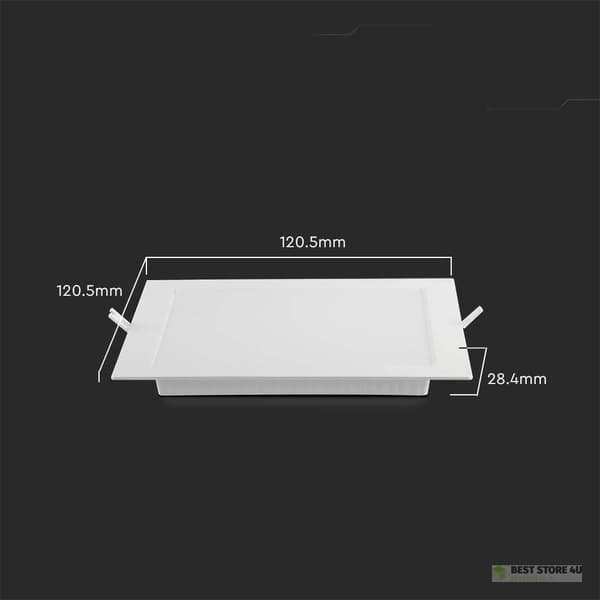 V-TAC LED-paneeli upotettava Premium-alasvalo 6W neliö 120x120 VT-61006 4000K 660lm