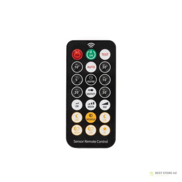 V-TAC 24W LED Loftlampe Rund 35cm Påbygningsmonteret Fjernbetjening Bevægelsessensor IP44 Sort VT-8624S 4000K 2500lm