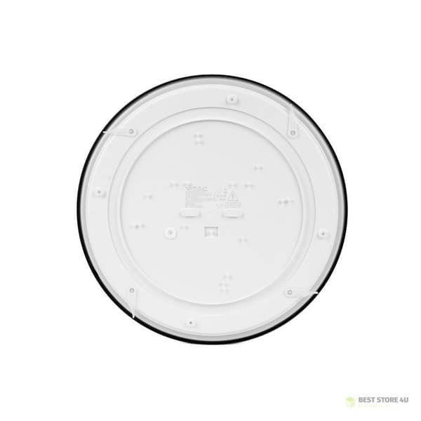 V-TAC 24W LED Loftlampe Rund 35cm Påbygningsmonteret Fjernbetjening Bevægelsessensor IP44 Sort VT-8624S 4000K 2500lm