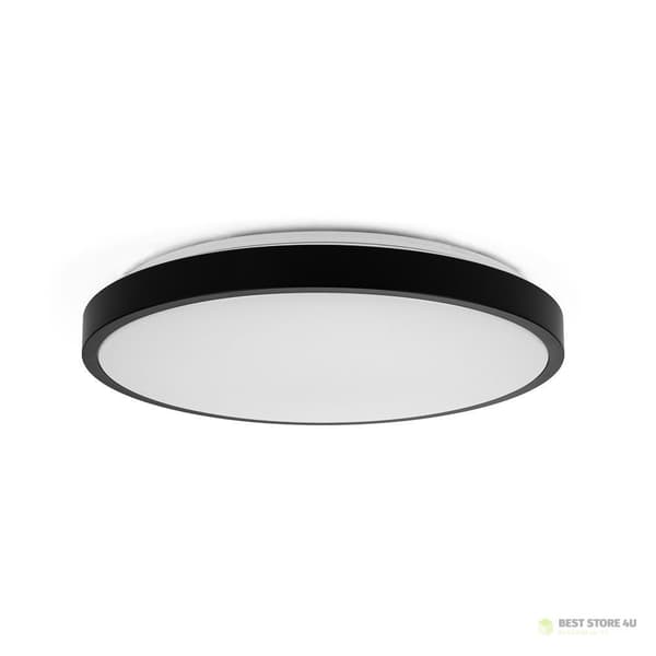 V-TAC 24W LED Loftlampe Rund 35cm Påbygningsmonteret Fjernbetjening Bevægelsessensor IP44 Sort VT-8624S 4000K 2500lm