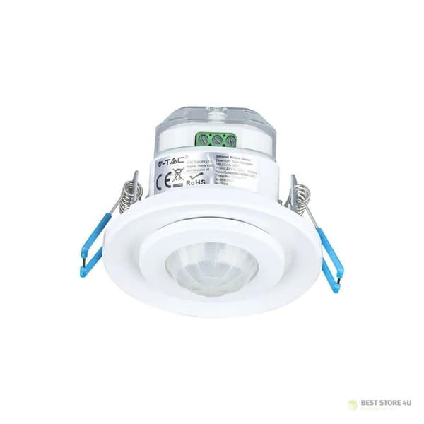 Liiketunnistin 360° Upotettava Pyöreä Säädettävä Valkoinen V-TAC VT-8030