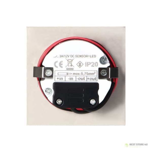 DRACO LED NEW 1,5W, infälld trappbelysning, 12VDC, 30lm, 3000K, satin, rörelse- och skymningssensor