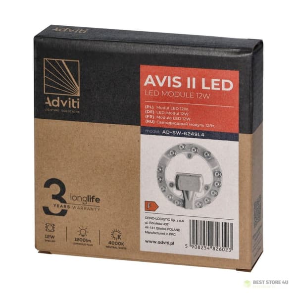 AVIS II LED LED-ljuspanel 12W, 1200lm, 4000K, ? 137