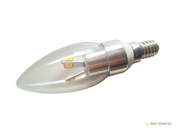 KONGA LED-lampa E14 6x5630 3W CW silver-