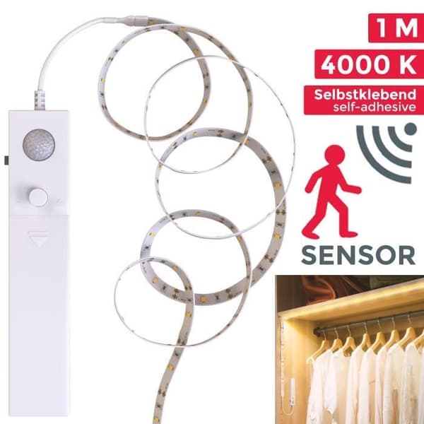 LED list list med rörelsedetektor belysning skåp ljus list