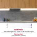 Miniatyrbild 4 av 4: Set med 4 LED-strips på 50 cm (totalt 2 m) vit dekorativ belysning kök TV-skärmkontakter ingår