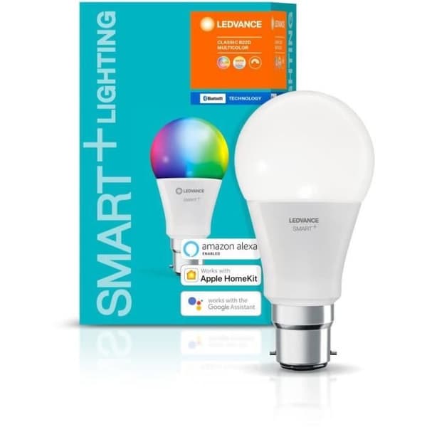 LEDVANCE Smart+ Bluetooth STANDARD FROSTAD 60W B22 FÄRGBYTE-lampa