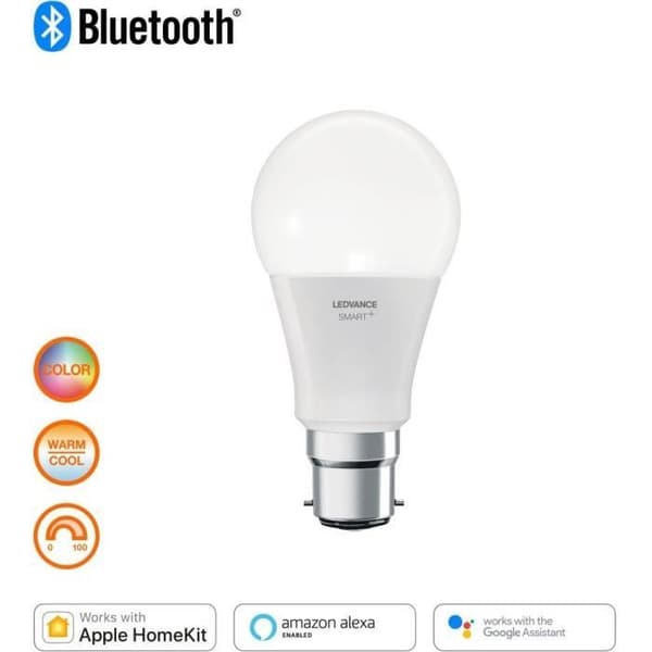 LEDVANCE Smart+ Bluetooth STANDARD FROSTAD 60W B22 FÄRGBYTE-lampa